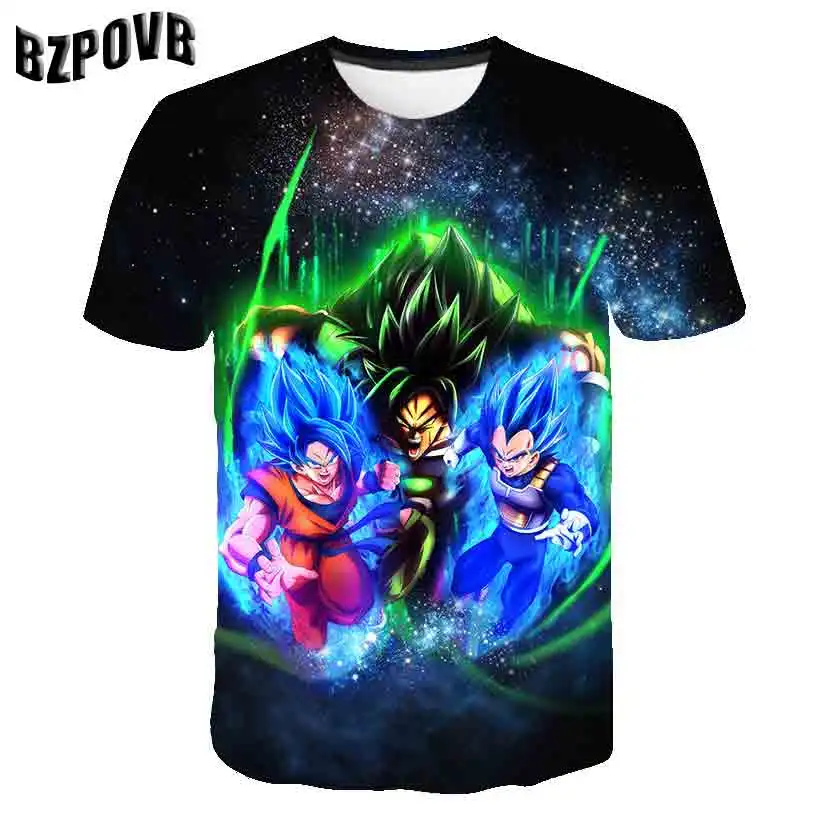 Новинка, футболка с Драконий жемчуг Bulma Super Saiyan, футболка vegeta 3D, для мужчин и женщин, аниме, для детей, Гоку, Гохан, Футболка Harajuku Lonzo Ball - Цвет: 1935