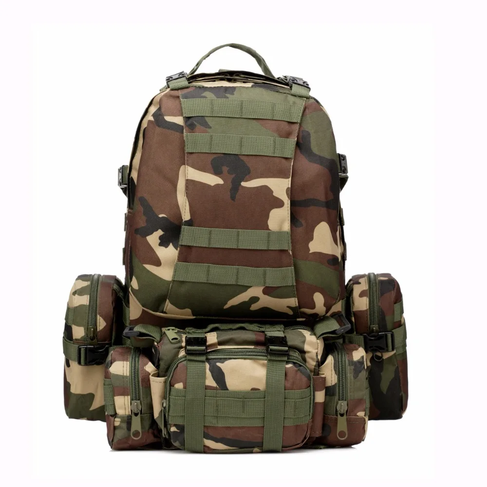 50L Molle тактический рюкзак водонепроницаемый 600D штурмовой наружный туристический спортивный небольшой рюкзак военной расцветки Рюкзаки рюкзаки охотничья сумка