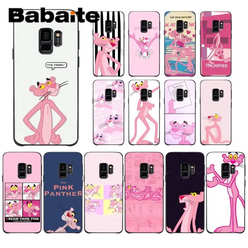 

Babaite cute lovely Pink Panther DIY Luxury Protector Phone Case For Samsung GALAXY Note9 Note3 Note4 Note5 Note7 Note8 Note2