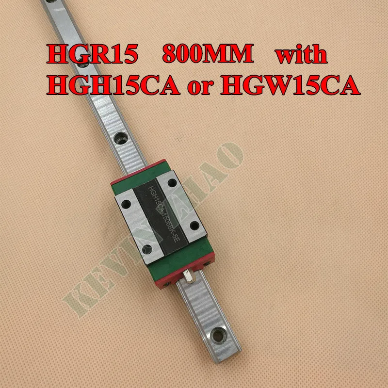 Новый HGR15 линейный направляющий рельс длиной 800 мм с 1 шт. блок перевозки HGH15CA или