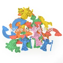 100 шт./партия. поролоновые радужные наклейки, детская игрушка. набор для скрапбукинга. Ранние образовательные DIY. дешево. детский сад