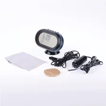 Voltmeter Thermometer Auto Gauge 3 in1 Voltage Tester Temperature Monitor Meter/Auto clock Luminous display