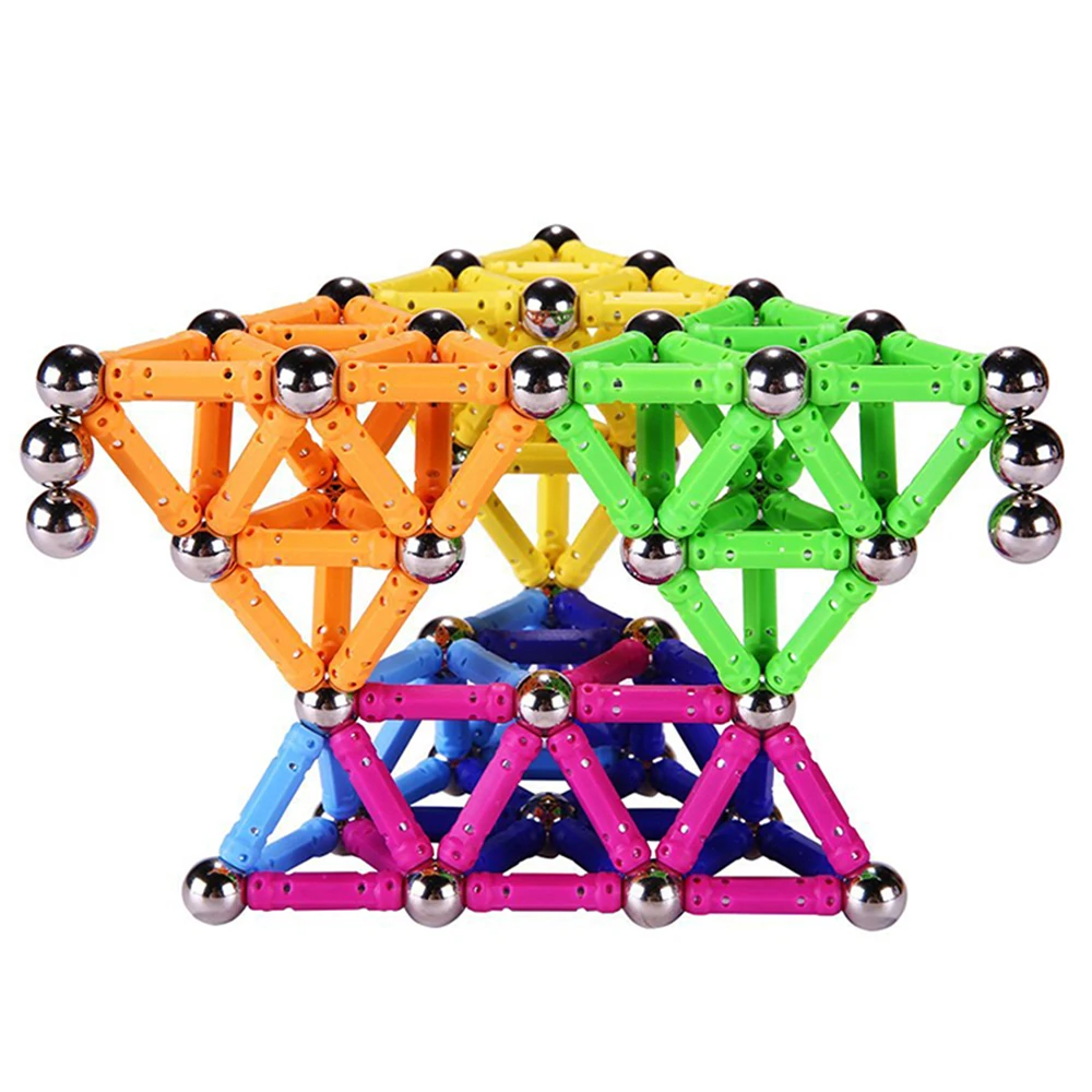 קוביות משחק Toy Bars & Metal Balls Building Blocks