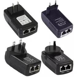 24 В/48 В 1A POE инжектор ЕС, США, Великобритания настенный штекер Ethernet адаптер для IP камера выход питание более инжектор Ethernet POE коммутатор