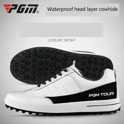 PGM Для мужчин Пояса из натуральной кожи Туфли для гольфа дышащий ультра легкий Водонепроницаемый Спортивная обувь фиксированной Обувь