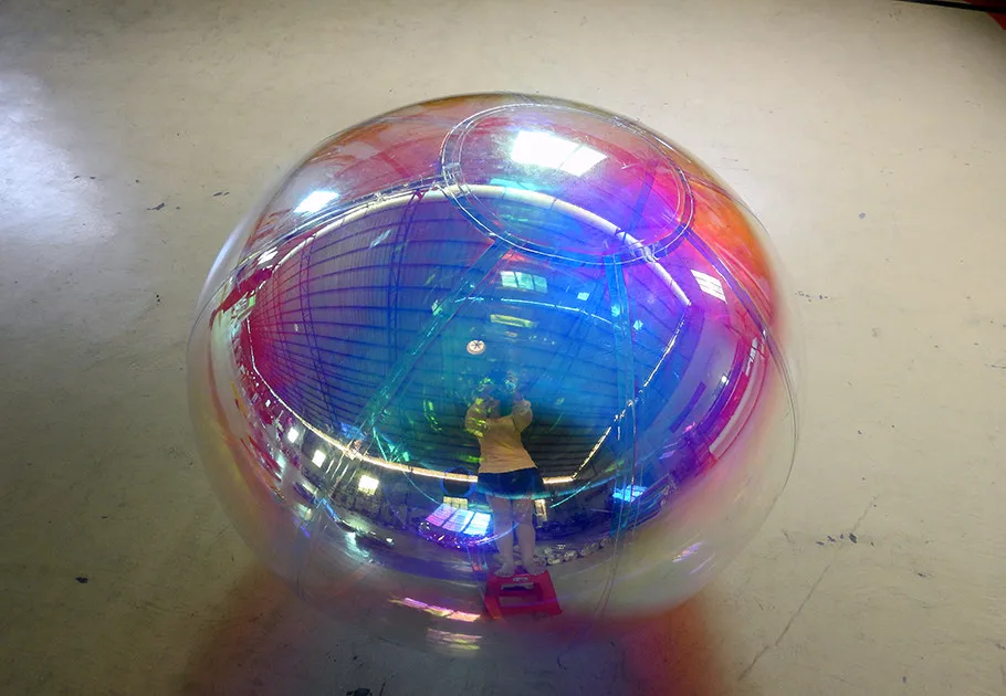 Inflatable mirror ball for holiday decoration and advertisingin