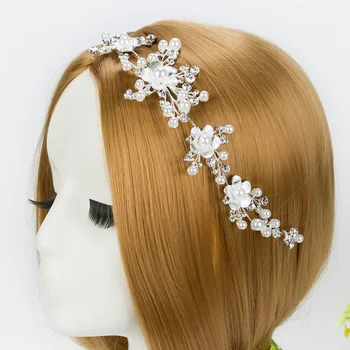 Bridal Rhinestone Crystal Hair Vine Tiara Crown Wedding Hair Chain Headpiece Floral Headband  Hair Ornaments for Women HOT Sale