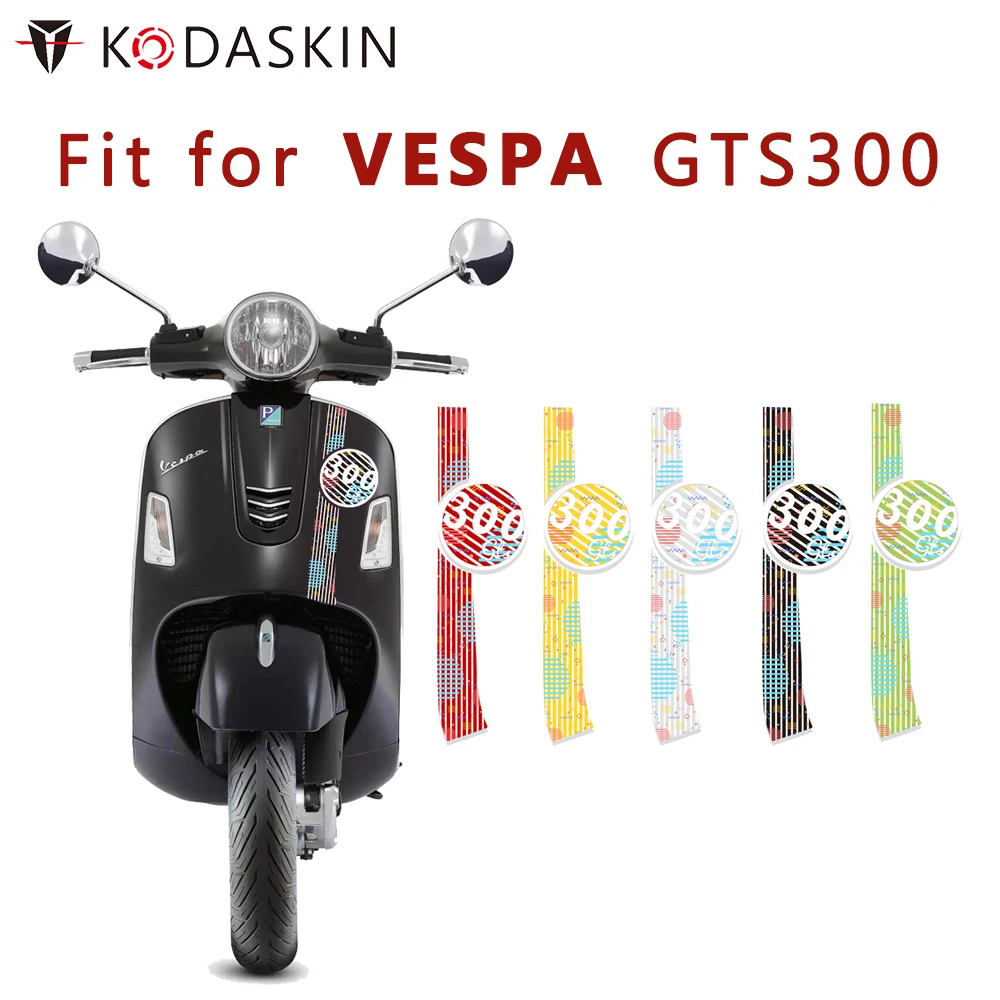 

KODASKIN 2D Scooter Body Side Emblem Sticker Decal for VESPA GTS300