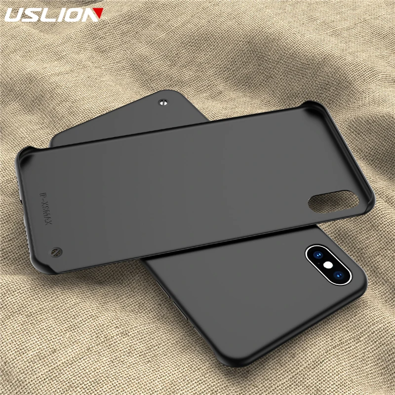 

Simple Plain Frameless Matte Phone Case For iPhone XS Max XR Candy Solid Color Phone Case Hard PC Ultra-thin Cover 8 7 6s Plus