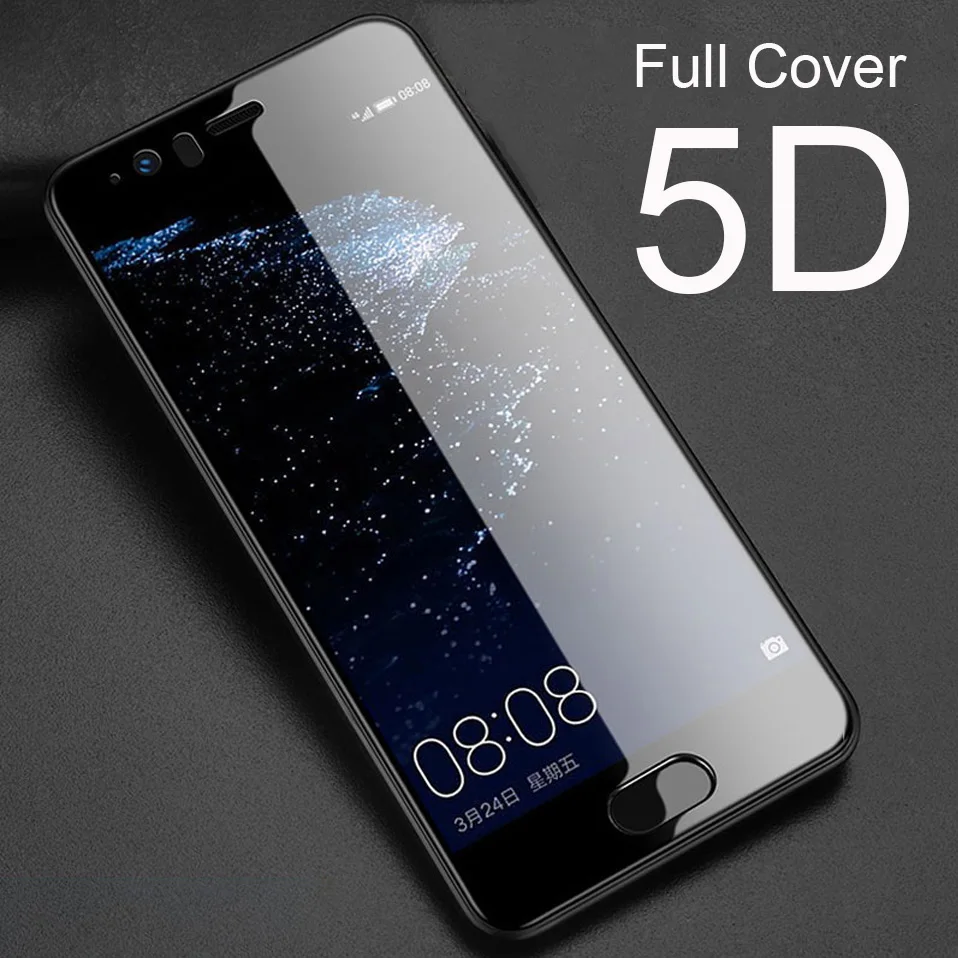 

WHAY 5D Tempered Glass for Huawei Honor 10 Glass Full Cover Round Edge Screen Protector for Huawei P20 Lite P10 P20 Glass Flim