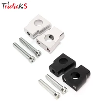 Triclicks Universal 7/8 22mm Motorcycle HandleBar Mount Clamp Riser Aluminum Alloy CNC Handle Bar Risers Clamps For Harley BMW free shipping universal silver motorcycle cnc metal 22mm handle bar clamp handlebar mount riser