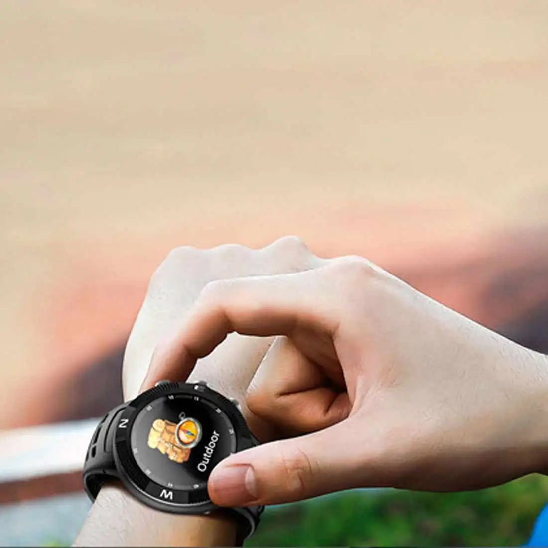  Smart Uhr Outdoor GPS Positionierung Call Nachricht Erinnerung Herz Rate Smartwatch Media unterhalt
