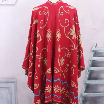 

Women Winter New Shawl Lady Shawls Chinese Style Scarves Jacquard Artificial Cape Tassels Warm Wrap Pashmina Cashmere Scarf
