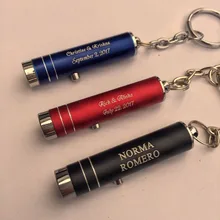 100Pcs Personalized Wedding Favors For Guests,LED Keychain Gifts,Customized Anniversary/Birthday Party Favors,Engrave Logo