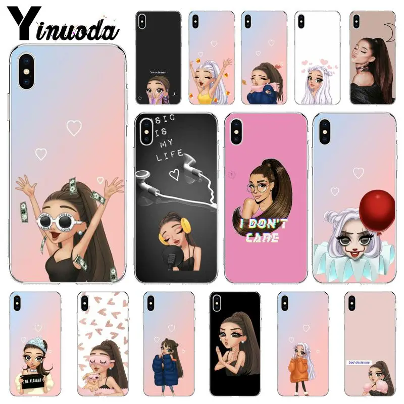 

Yinuoda Ariana Grande Cartoon Pink coque funda Colorful Cute Phone Case for iPhone X XS MAX 6 6s 7 7plus 8 8Plus 5 5S SE XR