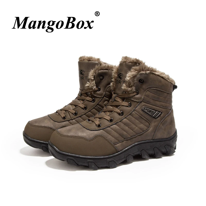 

Hot Sale Man Outdoor Hiking Boots Black Brown Mens Winter Sneakers Large Size 39-46 Hunting Boots Comfortable Sport Boots Men
