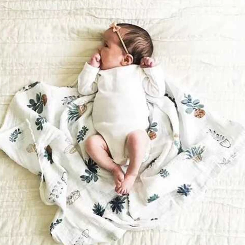 Муслин Хлопок новорожденный пеленать ребенка мягкой Одеяло Parisarc Обёрточная бумага Полотенца двойной Слои