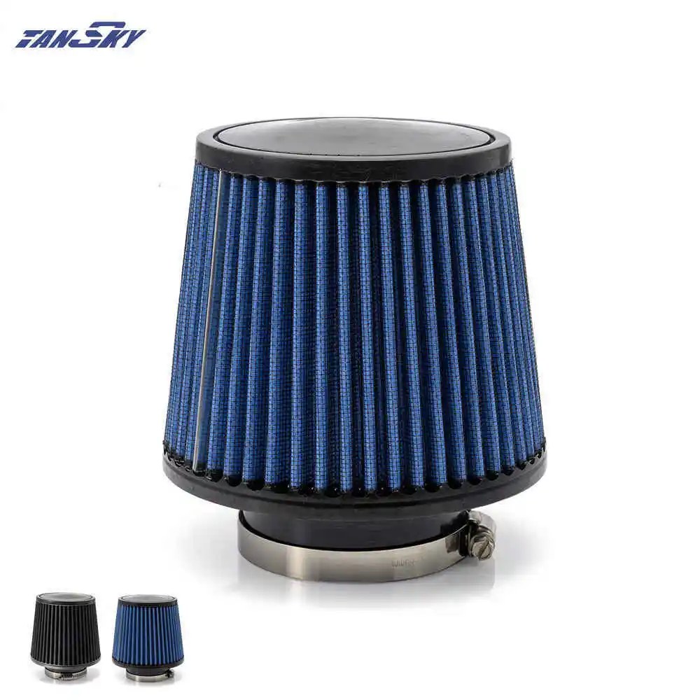 TANSKY Air Filter 3" 76mm Air Intake Filter Height High Flow Cone Cold Air Intake Performance For Cherokee 84-05 TK-AF001A