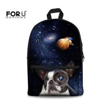 

FORUDESIGNS Galaxy French Bulldog Printing Children School Bags For Girls Teenagers Backpacks Canvas Schoolbags Mochila Infantil