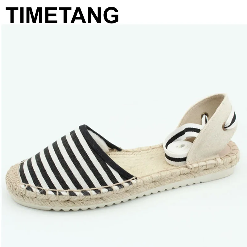 

TIMETANG 2019Women's Lace up Platform Flat Heel Espadrilles Closed Toe Ankle Wrap Sandals ShoesE723