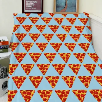 

Blankets Cobertor Warmth Soft Plush Funny Small Pizza Symmetrical Pattern S Bed Throw a Blanket Thick Thin Plaid