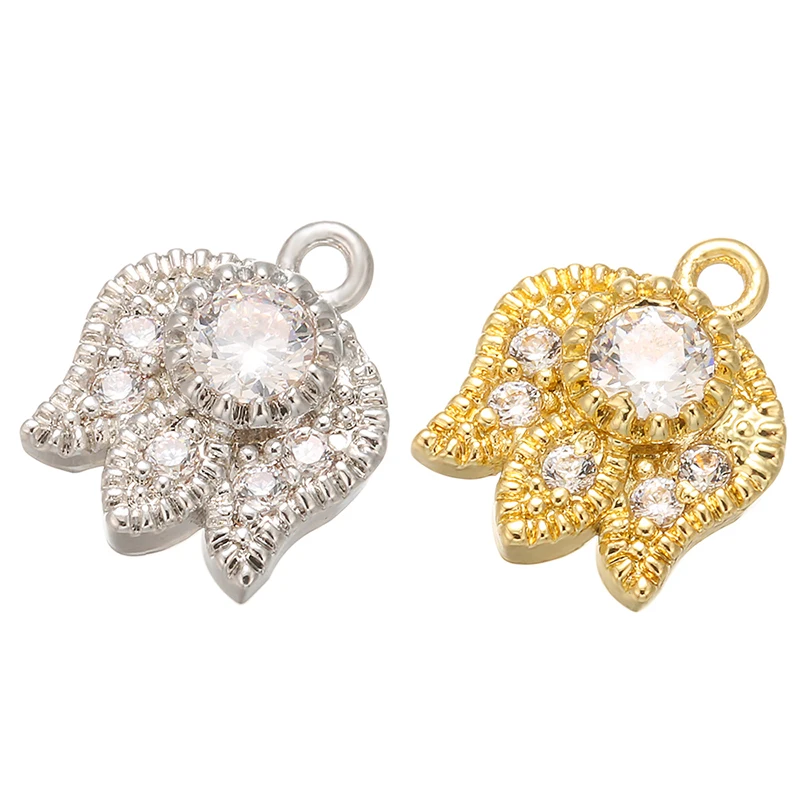 

ZHUKOU 9x12mm high quality Rose crystal pendant for women necklace earrings bracelet jewelry accessories model: VD499