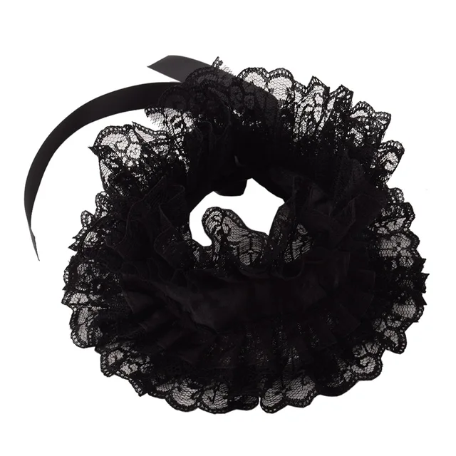Cosplay Gem Gear Chain Ruffled Collar Vintage Elizabethan Victorian Lace Neck Ruff