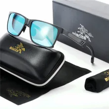 Винтажные алюминиевые магниевые Квадратные Солнцезащитные очки для мужчин, поляризованные солнцезащитные очки, брендовые Дизайнерские мужские квадратные очки FML