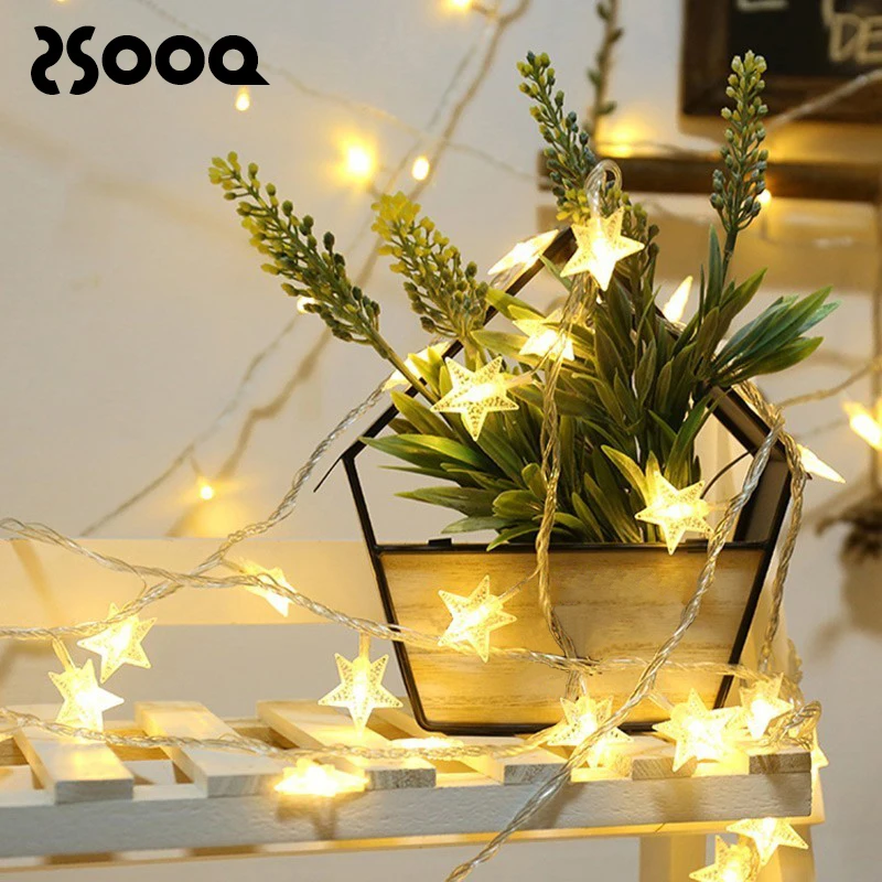 

1.5M/3M/5M Stars/Balls LED String Lights Holiday Battery Operated Garland Light Decoration Party Christmas Fairy Lamp CSL054