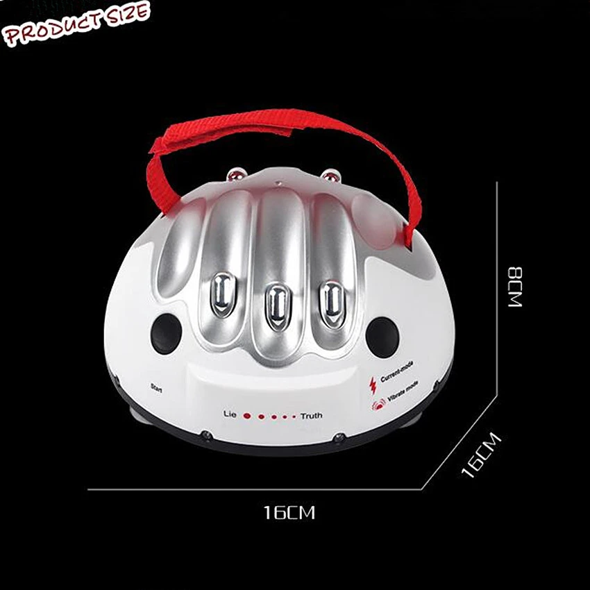 Goedkoop Polygraaf Test Tricky Grappige Verstelbare Volwassen Waarheid of Durven Game Elektrische Schokken Lie Detector Liar Shocking Party Game Console Speelgoed
