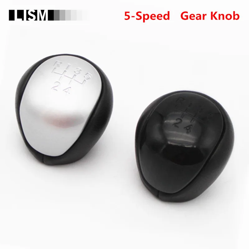 

5-Speed MT Car Gear Shift Knob for Hyundai Elantra i30 for Kia Forte Soul Gearshift Lever Stick Pen Arm Shifter Black PU Leather