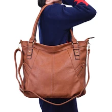 NEW bag artificial leather women handbag large totes female wide shoulder strap messenger bag ladies crossbody top-handle bags japan style girl ladies canvas purse casual totes army green color top handle handbag genuine leather female large shoulder bag