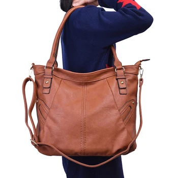 

NEW bag artificial leather women handbag large totes female wide shoulder strap messenger bag ladies crossbody top-handle bags