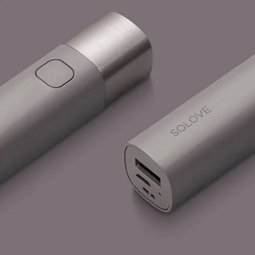 SOLOVE X3 портативный 3000mAh power Bank USB перезаряжаемая яркость EDC светодиодный фонарик для наружного велосипеда