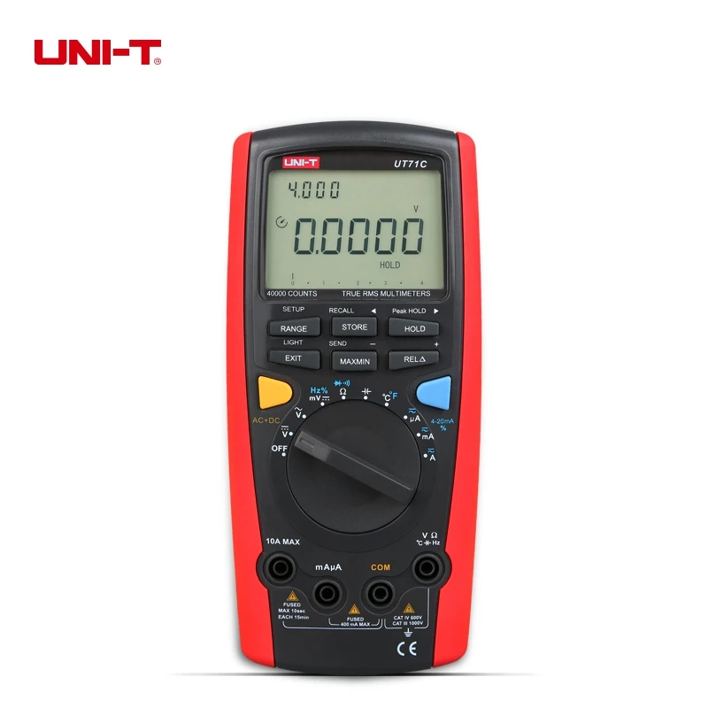 

professional Intelligent LCD Digital MultiMeter UNI-T UT71C AC DC Volt Ampere Ohm Capacitance Temp Meter