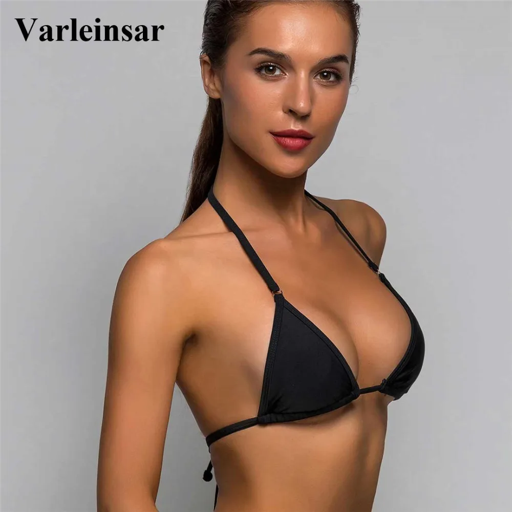 Buy 2019 Black Bather Red Bikini Top Sexy Strappy