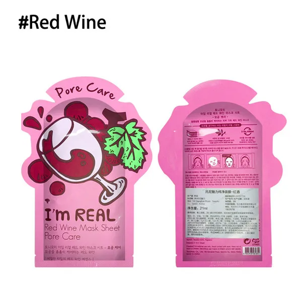 I'm REAL Tony moly Корейская листовая маска для лица увлажняющая сужение пор