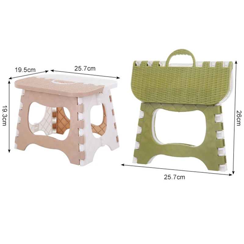 New Plastic Folding Stool Thickening Chair Portable Home Furniture Children Convenient Dining Stool