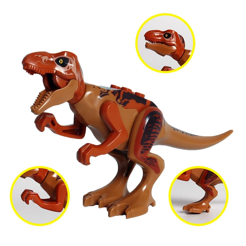 8 Styles Building Blocks Single Dinosaurs Jurassic World Classic With Legoe Tyrannosaurus Rex World Figures Bricks Toys  Kids F4