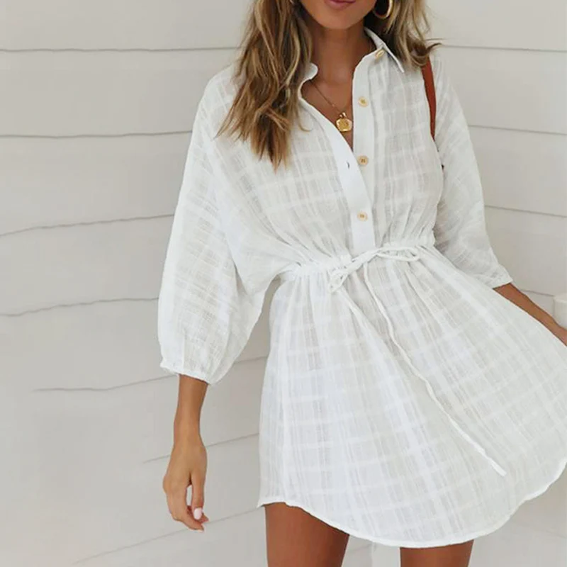 linen shirt beach cover up