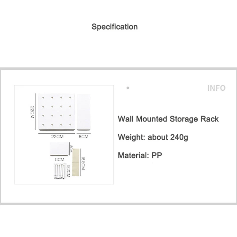 3 компл./упак. настенный стеллаж для хранения с отверстиями, гостиная, кухня, спальня, подвесная стойка, несущая стойка, Органайзер