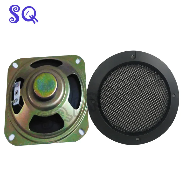 speaker and grill 2 шт 4 дюймов серебристый динамик защитная решетка круг с защитной черной железной сеткой DIY Декоративные diy аркадный шкаф - Цвет: speaker and grill