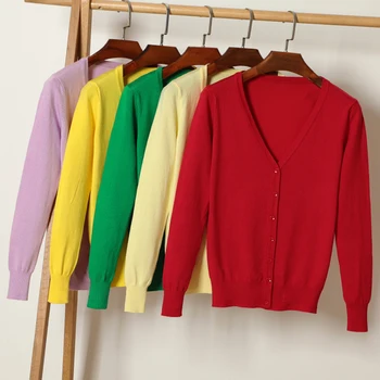 

Deodar Sweater Women 2018 New Plus Size 4XL Cardigan Female Knitted Sweater Crochet Casual V-Neck Cardigans Women Tops
