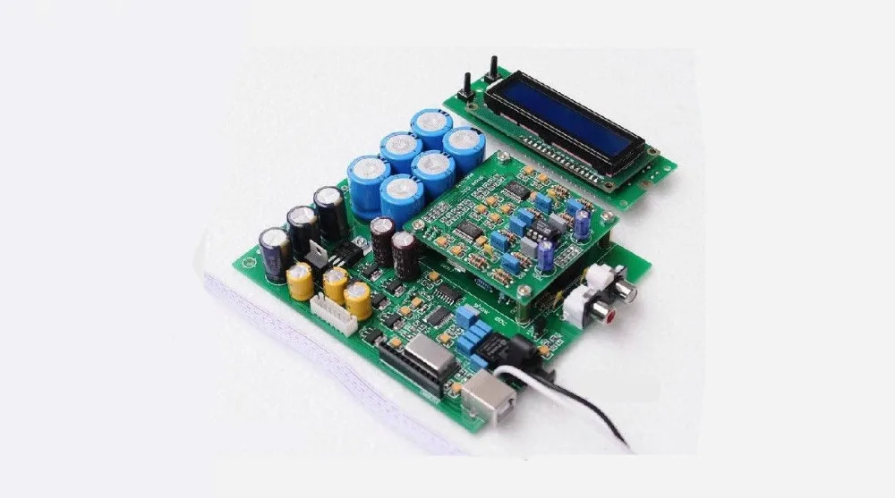 LCD1602 дисплей мягкого управления CS8416 + двойной WM8741 DAC декодер|decoder|displaydisplay controller |