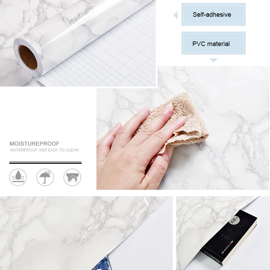 Водостойкие ПВХ наклейки с мраморным узором 0 6x3 м|wall sticker|kitchen wall stickerscabinet sticker |