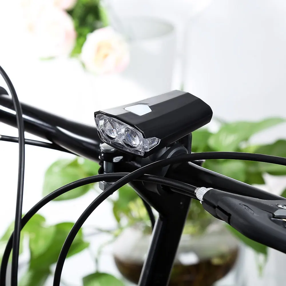 

Bicycle Cycling 2 LEDs Safety USB Rechargeable Water Resistant Bright Front Head Light Bike Accessories