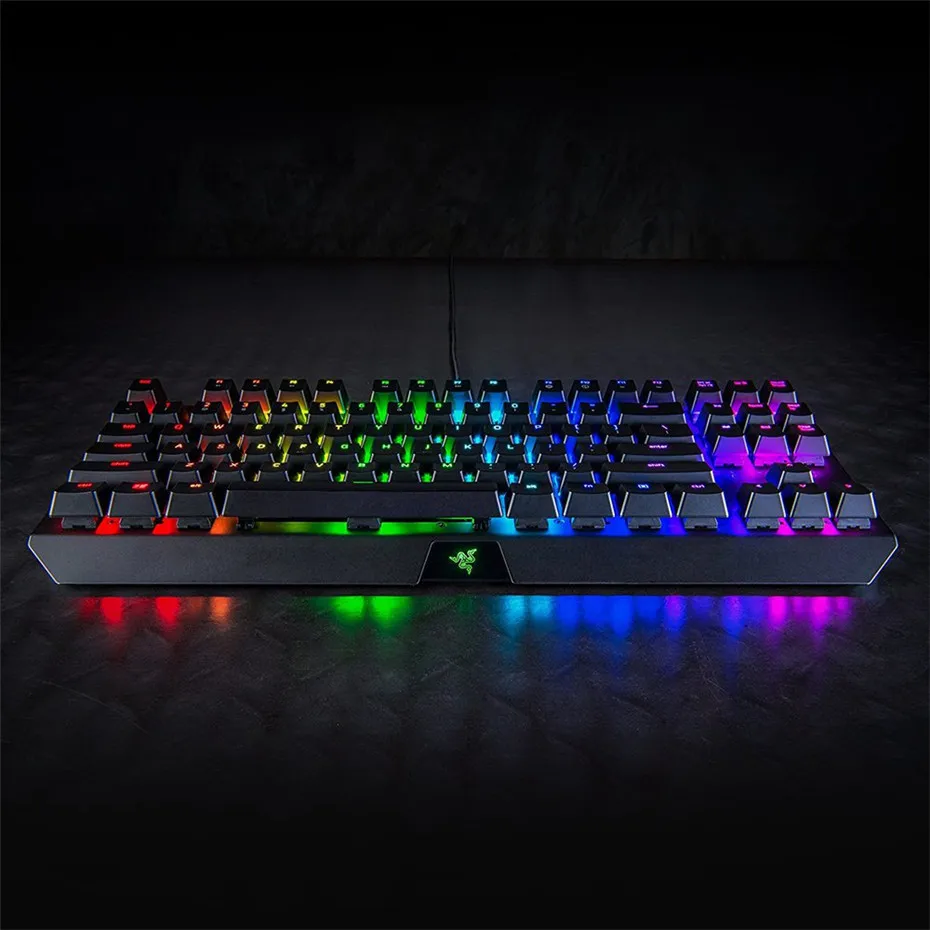 Проводная Механическая игровая клавиатура razer BlackWidow X Tournament Edition Chroma, 87 клавиш, зеленый переключатель, RGB подсветка клавиатуры