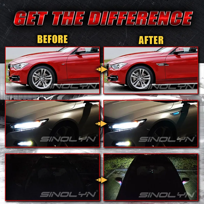  Switchback LED Light Side Marker Lamps Turn Signal+DRL+ Reverse Parking Lights White/Amber/Blue Car - 32881403690