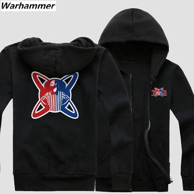 

Warhammer H1Z1 Twin Game Hoodies Men 2017 New Fashion Printed Fleece Cotton Zipper Up Hooded Tracksuit Pullover XXL Black Hoodie