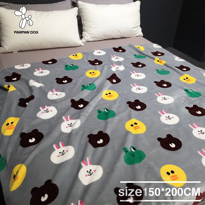 

Bamboo Fiber Blankets and Bedspreads For Home Decor Cartoon Printed Blanket Flannel Soft Plush Plaids on the Sofa Throw Blankets